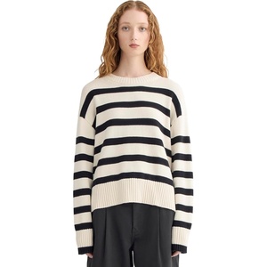 Everlane Women’s Everlane The Boxy Sweater in Everyday Cotton(Canvas / Black)
