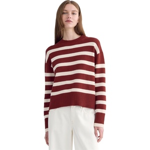 Everlane Women’s Everlane The Boxy Sweater in Everyday Cotton(Merlot / Canvas)