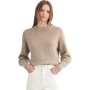 Everlane Women’s Everlane The Cocoon Crew in Alpaca(Dark Heathered Camel)
