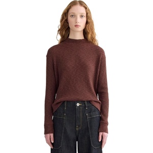 Everlane Women’s Everlane The Cozy Rib Funnel-Neck(Dark Mahogany)