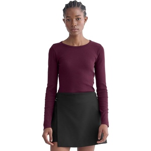 Everlane Women’s Everlane The Luxe Rib Long-Sleeve Crew(Heathered Port Royale)
