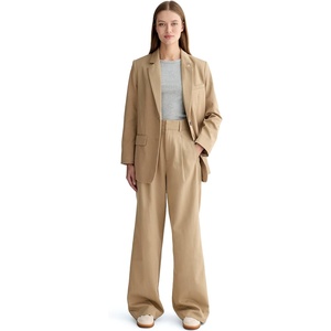 Everlane Women’s The Draper Pleated Pant in Buttersmooth(Ash Brown)